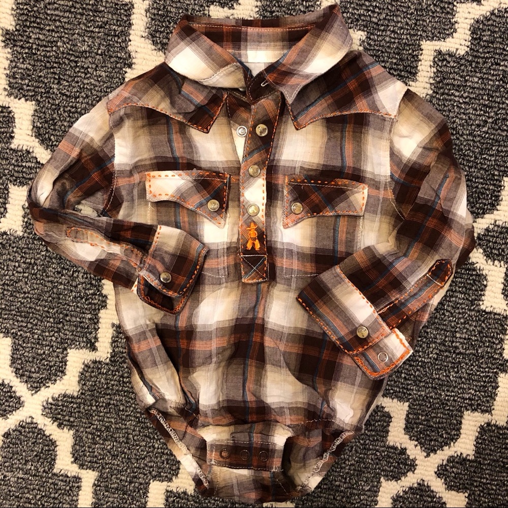 3/20 Wrangler baby boys cowboy shirt